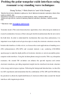 Cover page: Probing the polar-nonpolar oxide interfaces using resonant x-ray standing wave techniques