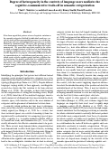 Cover page: Degree of heterogeneity in the contexts of language users mediates the cognitive-communicative trade-off in semantic categorization