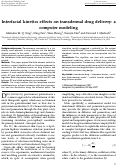 Cover page: Interfacial kinetics effects on transdermal drug delivery: a computer modeling.