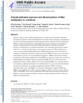 Cover page: Prenatal phthalate exposure and altered patterns of DNA methylation in cord blood