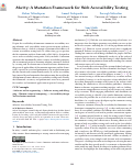 Cover page: Ma11y: A Mutation Framework for Web Accessibility Testing