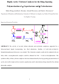 Cover page: Highly Active Yttrium Catalysts for the Ring-Opening Polymerization of ε‑Caprolactone and δ‑Valerolactone