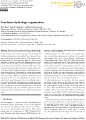 Cover page: Non-linear hydrologic organization