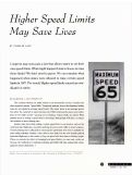 Cover page: High Speed Limits May Save Lives