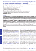 Cover page: Connecting the Sequence-Space of Bacterial Signaling Proteins to Phenotypes Using Coevolutionary Landscapes