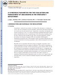 Cover page: A Consensus Parameter for the Evaluation and Management of Angioedema in the Emergency Department