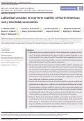 Cover page: Latitudinal variation in long‐term stability of North American rocky intertidal communities