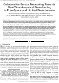 Cover page: Collaborative Sensor Networking Towards Real-Time Acoustical Beamforming in Free-Space and Limited Reverberence