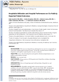 Cover page: Hospitalist utilization and hospital performance on 6 publicly reported patient outcomes