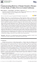 Cover page: Communicating Risk for a Climate-Sensitive Disease: A Case Study of Valley Fever in Central California