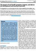 Cover page: The impacts of oral health symptoms, hygiene, and diet on the development and severity of psoriasis