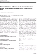 Cover page: Improved functional abilities of the life-extended Drosophila mutant Methuselah are reversed at old age to below control levels