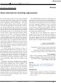 Cover page: Stem selection for total hip replacement