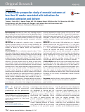 Cover page: A multicenter prospective study of neonatal outcomes at less than 32 weeks associated with indications for maternal&nbsp;admission and delivery