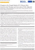 Cover page: Changes in the Fungal Marker β-D-Glucan After Antiretroviral Therapy and Association With Adiposity