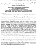 Cover page: Linking Energy Efficiency and ISO: Creating a Framework for Sustainable Industrial Energy 
Efficiency
