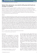 Cover page: Future fire emissions associated with projected land use change in Sumatra