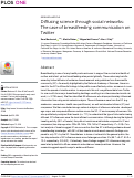 Cover page: Diffusing science through social networks: The case of breastfeeding communication on Twitter