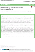 Cover page: RANK/RANKL/OPG system in the intervertebral disc