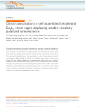 Cover page: Chiral transcription in self-assembled tetrahedral Eu4L6 chiral cages displaying sizable circularly polarized luminescence