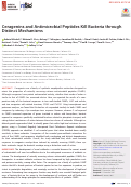 Cover page: Ceragenins and Antimicrobial Peptides Kill Bacteria through Distinct Mechanisms