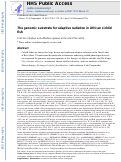 Cover page: The genomic substrate for adaptive radiation in African cichlid fish