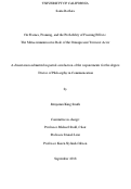 Cover page: On Frames, Framing, and the Probability of Framing Effects: The Metacommunicative Role of the Omnipresent Terrorist Actor