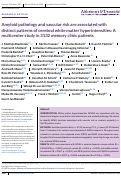 Cover page: Amyloid pathology and vascular risk are associated with distinct patterns of cerebral white matter hyperintensities: A multicenter study in 3132 memory clinic patients