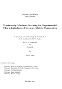 Cover page: Trustworthy Machine Learning for Experimental Characterization of Ceramic Matrix Composites