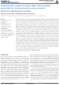 Cover page: Assessing the quality of steady-state visual-evoked potentials for moving humans using a mobile electroencephalogram headset