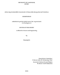 Cover page: Advancing Sustainability Assessment of Renewable Energy System Production