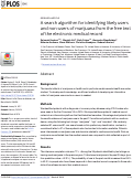 Cover page: A search algorithm for identifying likely users and non-users of marijuana from the free text of the electronic medical record