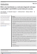 Cover page: RNA in situ hybridisation as a molecular diagnostic technique targeting IBA‐1 and CD204 in canine histiocytic sarcoma