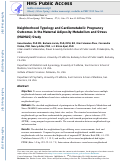 Cover page: Neighborhood Typology and Cardiometabolic Pregnancy Outcomes in the Maternal Adiposity Metabolism and Stress Study