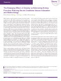 Cover page: The Enlarging Effect of Obesity on Estimating Kidney Function: Blaming Serum Creatinine Versus Indexation and Methodology