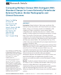 Cover page: Comparing Multipin Clamps With Outriggers With Standard Clamps for Lower Extremity Periarticular External Fixation: Similar Radiographic and Clinical Outcomes.