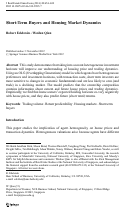Cover page: Short-Term Buyers and Housing Market Dynamics
