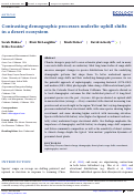 Cover page of Contrasting demographic processes underlie uphill shifts in a desert ecosystem.