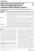 Cover page: Video Visits are Practical for the Follow-up and Management of Established Male Infertility Patients