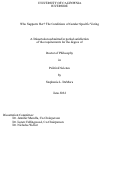 Cover page: Who Supports Her? The Conditions of Gender Specific Voting