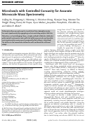 Cover page: Microbowls with Controlled Concavity for Accurate Microscale Mass Spectrometry