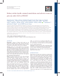 Cover page: Kidney tubule health, mineral metabolism and adverse events in persons with CKD in SPRINT.