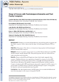 Cover page: Sleep in Persons With Frontotemporal Dementia and Their Family Caregivers