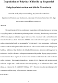 Cover page: Degradation of Polyvinyl Chloride by Sequential Dehydrochlorination and Olefin Metathesis