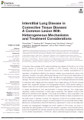 Cover page: Interstitial Lung Disease in Connective Tissue Disease: A Common Lesion With Heterogeneous Mechanisms and Treatment Considerations