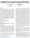 Cover page: Attenuated Access: Accounting for Startup, Maintenance, and Affective Costs in Resource-Constrained Communities