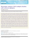 Cover page: Phenotypic analysis of 303 multiplex families with common epilepsies.