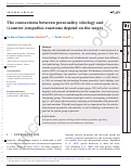 Cover page: The connections between personality, ideology and (counter‐)empathic emotions depend on the target