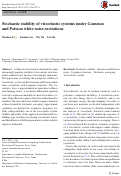 Cover page: Stochastic stability of viscoelastic systems under Gaussian and Poisson white noise excitations