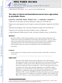 Cover page: The value of clinical and translational neuroscience approaches to psychiatric illness